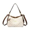 Bolsa Transversal Feminina Vintage 2026 Novo Estilo Elegante Bolsa para Mãe de Meia-Idade Bolsa de Ombro Estampada da Moda Atacado
