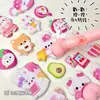 Adesivos Squishy Tema Pêssego 3D Infantil Embossado Desenho Animado Fofo Alto Valor Decorativo Diário Animal DIY Alívio do Estresse