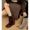 Botines de tacón grueso Melard para mujer, nuevo estilo otoño 2026, retro, perfectos con vestidos, estilizan, versátiles, botines de suela blanda