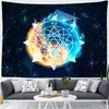 Tapiz de Amazon Comercio Transfronterizo Colgante Vikingo Cuervo Meditación Gitano Psicodélico Tarot Tela de Fondo