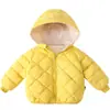 Jaqueta de Penas Infantil Outono e Inverno Engrossada Masculina e Feminina Bebê Casual Roupas Acolchoadas de Algodão Comércio Exterior Forrada de Lã Manutenção do Calor Jaqueta de Algodão Acolchoada Infantil