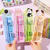 Conjunto de Lápis de Desenho Animado Papelaria para Estudo Estudantil Conjunto de Cinco Peças Material de Desenho e Esboço Infantil Pequenos Prêmios para Jardim de Infância