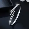 Pulsera Abierta Popular Creativa y Única Micro-Incrustada con Circonita de Oriente Medio, Estilo de Nicho Pulsera Versátil Mayoreo