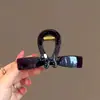 Presilha de Cabelo Brilhante Castanha Escura, Design Simples de Cachorro em Desenho Animado, Grampo para o Dia a Dia, Presilha de Tubarão Grande Estável, Acessório de Cabelo Estiloso para o Cotidiano