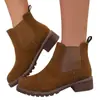 Novedad Otoño e Invierno 2025 Tallas Grandes 35--43 Botas para Mujer Botas Mate Moda Casual Punta Redonda Tipo Bota de Cuero Venta al por Mayor