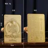 Nueva Tarjeta Dorada de los Ocho Santos Patronos del Zodiaco 5*8, Año Animal, Material Metálico, Tarjeta de Bendición Auspiciosa y Segura