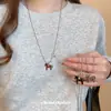 Collar de Moda Colgante de Herradura Estrella Estilo Europeo y Americano Accesorio Versátil Cadena para Suéter de Lujo Ligero Gama Alta para Mujer