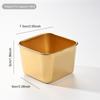 Acero Inoxidable 304 Tapa de Silicona Cocina Hogar Cuadrado Plato para Dips Portátil a Prueba de Fugas Taza Dorada para Salsas con Tapa 180ml