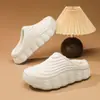 Pantuflas de Algodón EVA para Mujer Invierno Más Terciopelo Cálido Suela Gruesa Ropa de Casa Exterior Antideslizante Pareja Hogar Interior Zapatos de Algodón Hombre Mujer
