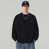 Moletom Masculino Gola Redonda 2026 Outono Nova Marca Tendência Patchwork Top Casual Americano Manga Longa Camiseta Roupa Masculina