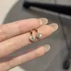 Pendientes de Plata de Ley S925 con Cuatro Garras y Diamante Individual para Mujer, Sencillos Elegantes, Versátiles, Compactos, Retro, Pendientes de Lujo y Brillantes G8059