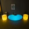 Mesa de Centro Luminosa Qingba Sofá Asiento de Sofá para Exterior Muebles de Hotel para Exterior Atmósfera de Celebridad de Internet Combinación de Asientos de Tarjeta de Bar