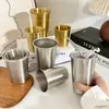 Taza de agua de una sola capa a prueba de caídas de acero inoxidable 304 estilo coreano restaurante de barbacoa vaso de cerveza taza de agua para exteriores té con leche café portátil