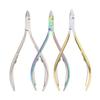 Tijeras para cutícula de acero inoxidable D501 transfronterizas herramienta para uñas borde de tijeras para cutícula incrustado en el surco de la uña pinzas para cutícula dentadas