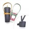 Estojo de Couro Isolado Termicamente Ajustável para Copo de Chá com Leite Bolsa de Mão para Copo de Bebida Estojo de Mão para Copo de Gelo Estojo de Copo Ecológico