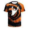 Camiseta de Calabaza de Halloween Camiseta con Patrón de Anime para Hombre y Mujer Impresión Digital 3D Poliéster Top Casual de Halloween