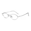 Óculos de titânio puro ultraleves 55 armação oval para mulheres 98779 armação fina simples visual liso artístico sensação de alta qualidade podem ser equipados com lentes atacado
