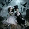 Decorações de Halloween Transfronteiriças Novo Crânio Pequeno Pingente Noivo e Noiva Horror Arranjo de Atmosfera Props