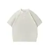 Rumei Estilo Retro Americano Old Money Texturizado Ropa de Trabajo Sencilla Manga Corta Verano Versátil Casual Camiseta de Manga Corta con Botones