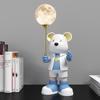 Lujo de Entrada Oso Violento Lámpara de Luna Adornos Pequeños de Escritorio Hogar Sala de Estar Mueble de TV Vinoteca Entrada Decoraciones para Habitación Infantil