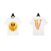 2024 VLONE Camiseta de Manga Corta Serie V Grande Estampado de Estrella V Camiseta de Manga Corta para Parejas Hombres y Mujeres Tendencia High Street Personalizada