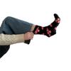 Calcetines de Terciopelo de Visón de Conejo Negro para Mujer Otoño e Invierno con Forro Polar Gruesos Lindo Dibujo Animado Cálidos para el Hogar Dormir de Media Caña