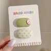 Flequillo de Lunares para Niñas Pinza Bb Estilo Coreano Dulce Versátil Pasador para Niñas Ovalado Color Caramelo Pinza Lateral para el Cabello Accesorio para el Cabello