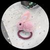 Outono e Inverno Desenho Animado Fofo Feltro Tridimensional Coelho Pequeno Orelhas de Coelho de Pelúcia Doce Argola de Cabelo Corda de Cabeça Feminina Acessórios de Cabelo Infantis