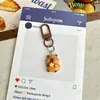 Chaveiro de cartão de chave fofo ganancioso desenhos animados pequenos pingentes ornamentos namoradas casal saco de presente acessórios para pendurar atacado