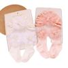Conjunto Combinado de Touca Fetal e Meias para Recém-Nascidos com Várias Flores Pequenas Frescas para Bebês Meninas e Lactentes para Proteger a Fontanela