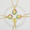Nuevos Accesorios Religiosos DIY Cobre Microincrustación Accesorios Versátiles para Mujer Pendientes Pulsera Collar Colgante
