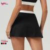 Saia-Shorts de Tênis Secagem Rápida com Fenda para Esportes ao Ar Livre, Saia-Shorts Integrada Anti-Exposição para Corrida e Fitness, Vestido de Tênis de Comprimento Médio