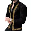 2024 Amazon Comércio Exterior Nova Camisa Estampada Masculina Manga Longa Primavera e Outono Casual Europeia e Americana Camisa Masculina Roupa Masculina