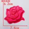 Tamanho pequeno, médio e grande autoadesivo bordado de flor de rosa adesivo de tecido patch branco patch decorativo para roupas flor de tecido acessórios de vestuário