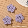 Acessórios de cabelo, broches, sapatos, meias, chapéus, adornos florais para roupas de outono e inverno, flor de crochê oca de lã feita à mão DIY