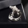 Venta caliente de Temu moda popular europea y americana anillo de martillo de Thor vikingo nórdico anillo de aleación dominante para hombre