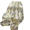 Pantalones Anchos de Verano 2026 Nuevos de Algodón y Lino Lavados Estampados Tie-Dye Estilo Vacacional Transpirables Artísticos Casuales