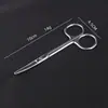 Tijeras rectas circulares de laboratorio, tijeras quirúrgicas de acero inoxidable para corte de tejido, enseñanza quirúrgica, anatomía, tijeras de belleza, tijeras para retirar suturas