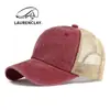 Gorras de Béisbol Transpirables de Malla de Algodón Lavado al por Mayor Transfronterizas, Gorras de Sol Transpirables para Mujer, Gorras con Visera de Verano, Gorras de Moda para Hombre