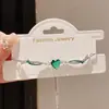Pulsera Deslizante Geométrica de Corazón de Zirconia Estilo Francés de Lujo Ligero Pulsera de Moda Joyería Exquisita de Gama Alta de Nicho para Mujeres