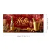 Fondo navideño personalizado para fábricas transfronterizas, decoración de ambiente festivo, personalización de banner de Año Nuevo 2026 para interiores