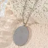 Venta Caliente Transfronteriza Otoño Nuevo Simple Acero Inoxidable Colgante Ovalado Acero de Titanio Collar Accesorios de Venta Caliente para Mujeres Que No Se Desvanecen