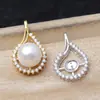 Prata 925 Pérola Pingente de 6 Caracteres Acessórios DIY Joias Pingente 10-12 Acessórios Base de Pérola JG6227