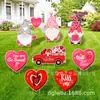 Letrero Grande para el Día de San Valentín Gnomo Camión Decoración de Jardín Suministros para Fiesta Temática Festiva al Aire Libre