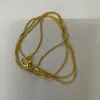 Collar de Hueso de Serpiente de 1 mm Dorado Europeo y Americano Más Vendido Chapado en Oro Real Joyería al por Mayor Temu Aliexpress Más Vendido para Dama