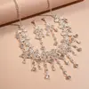 Colar Pingente Gota d'Água de Zircônia Estilo Palácio Francês, Corrente para Clavícula de Luxo Leve e de Alta Qualidade, Colar de Nicho com Design Exquisito