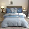Conjunto de cama de quatro peças de algodão integral, tamanho grande, escovado, qualidade A, para outono e inverno, conjunto de cama espesso de algodão puro, conjunto de três peças de desenho animado