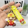 Nuevo Llavero de Mario Dibujo Animado Plástico Blando Llavero de Coche Muñeco Colgante para Mochila Super Mario Venta al por Mayor Personalizado