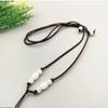 Collar de Cuerda con Cuentas de Transferencia de Jade Sintético de Venta Caliente, Cuerda de Jade Dorada y Plateada, Cordón para Colgante de Cuentas de Arroz Blanco