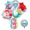 Conjunto de Balões de Alumínio Beauty Donkey Decoração para Festa de Aniversário de Meninas Arranjo Números 32 polegadas 1-9 Balões Flutuantes